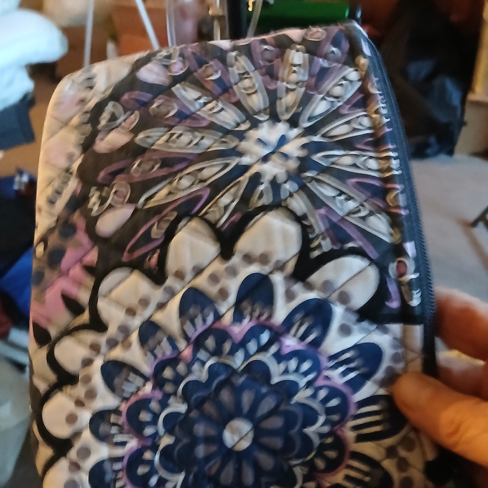 Vera Bradley Blue and Purple Floral Key & Card Holder